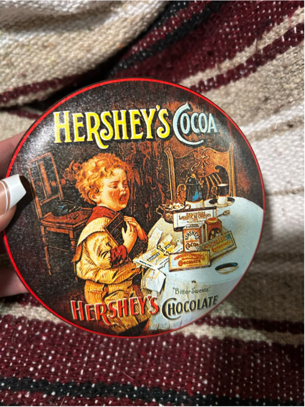 Hershey's Vintage Style Decorative Tin Container One Size Brown Gold
